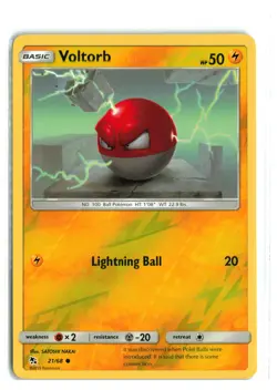VOLTORB 21/68 HIDDEN FATES REVERSE HOLO POKEMON TCG NM-LP - Image 1