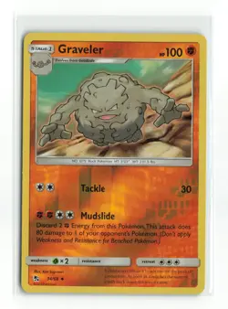 GRAVELER 34/68 HIDDEN FATES REVERSE HOLO POKEMON TCG NM-LP - Image 1