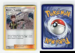 BROCK'S TRAINING 55/68 HIDDEN FATES HOLO RARE POKEMON TCG NM - Image 3