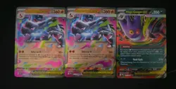 Pokemon Mega Charizard X ex 13/094 X2 & Gengar ex 56/094 Phantasmal Flames NM - Image 1