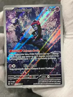 Pokemon TCG Munkidori 072/064 Shrouded Fable Illustration Rare Holo LP - Image 3