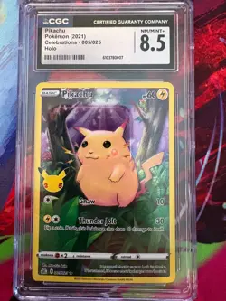 2021 Pokemon Pikachu 005/025 Celebrations CGC 8.5 Cert #6103780007 - Image 1