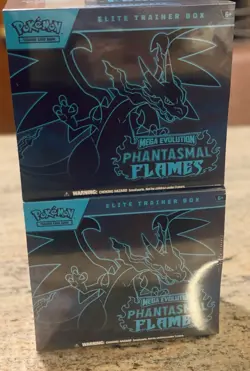 Sealed Pokemon Mega Evolution Phantasmal Flames ETB Elite Trainer Box X (TWO) - Image 2