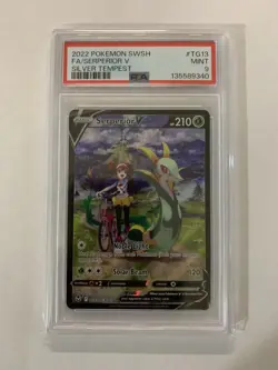 2022 POKEMON SWORD & SHIELD SILVER TEMPEST #TG13 FULL ART/SERPERIOR V PSA 9 - Image 1