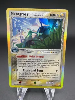 Pokemon TCG EX Delta Species Metagross 11/113 Holo Rare HP/DMG! See description. - Image 1
