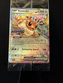 Pokemon TCG Prismatic Evolutions Eevee EX Stamped Promo Sealed - Image 1