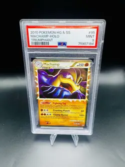 Pokemon Machamp Prime Triumphant Holo Ultra Rare PSA 9 95/102 2010 English - Image 1