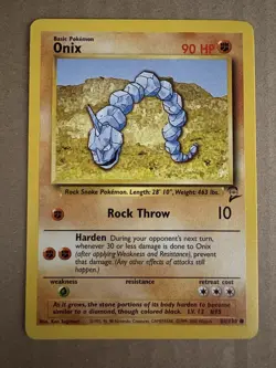 Pokemon - Base Set 2 - Onix 084/130 - Common NM - Image 1