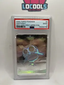 Pokemon Hoothoot Topps the Movie 2000 #6 Holo Foil First Appearance PSA 2 - Image 1