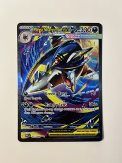 Mega Sharpedo ex 127/094 Me02: Phantasmal Flames Holo Pokemon SIR - Image 1