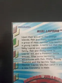 2000 Topps Pokemon TV Animation Series 3 Heroes & Villains Lapras #HV13 LP - Image 5