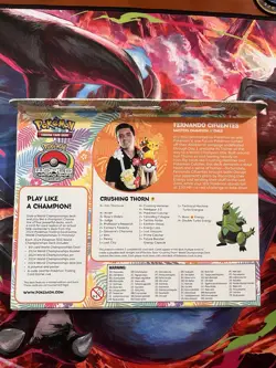 2024 Pokemon Crushing Thorn Iron Thorns Ex World Championship Deck Sealed - Image 2
