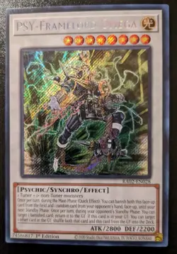PSY-Framelord Omega RA02-EN028 1st Ed. Secret Rare Rarity Collection II Yu-Gi-Oh - Image 1