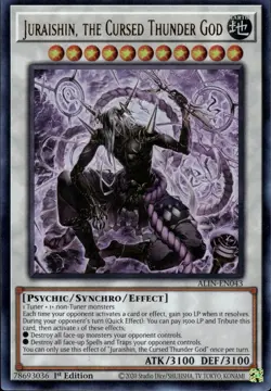 Juraishin, The Cursed Thunder God - Ultra Rare 1st Ed. ALIN-EN043 - NM - YuGiOh - Image 1