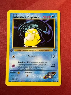 SABRINA'S PSYDUCK 99/132 Gym Challenge 1st EDITION Pokemon TCG card NM+ - Image 1