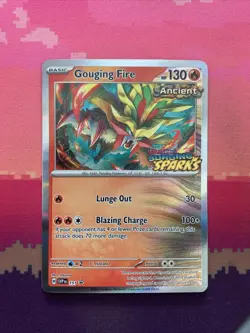 Pokemon Card Gouging Fire 151 Black Star Promo STAMPED Surging Sparks Near Mint - Image 1