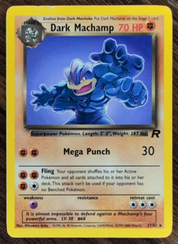 Dark Machamp 27/82 Unlimited Team Rocket Non Holo Pokemon Card - Image 1