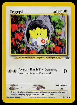 Pokemon Card - Togepi Neo Genesis 51/111 Uncommon - Image 1