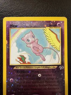 Pokemon TCG Mew 1/18 Southern Islands English Reverse Holo With Swirl 🌀 MP - Image 2