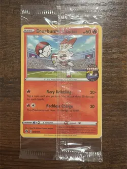 Scorbunny On The Ball 004/005 Exclusive Futsal Promo Pokemon Sealed US SELLER - Image 1