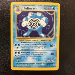 Poliwrath Unlimited Holo Rare Pokemon TCG Base Set 13/102 MP - Image 1
