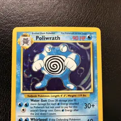 Poliwrath Unlimited Holo Rare Pokemon TCG Base Set 13/102 MP - Image 2