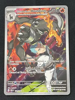 Pokemon TCG Team Rocket's Houndoom 191/182 Destined Rivals 130 HP Illustration … - Image 1