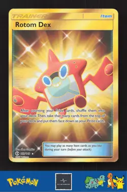 2017 Pokemon SM Sun & Moon Base Set 159/149 Rotom Dex - Image 1