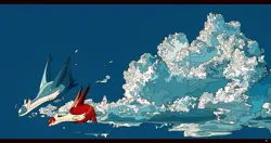 Pokemon artwork latios latias pokmon anime Pad Gaming Mat Desk - Image 1