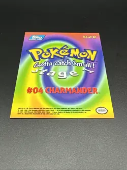 1999 Topps Blue Label Pokemon #04 Charmander E4 of 12 - Image 5