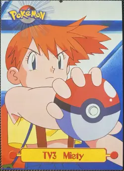 Pokemon Topps TV Animation Misty #TV3 Non Holo Red Logo - Image 1