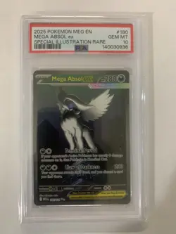 2025 POKEMON MEG EN MEGA ABSOL EX #180 PSA 10 - Image 1