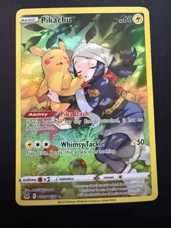 Pokemon Pikachu Holo TG05/TG30 Lost Origin NM - Image 1