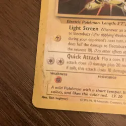 Pokemon TCG Electabuzz Promo Black Star #2 Heavy Play - Image 2