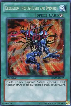 Dedication through Light and Darkness Yu-Gi-Oh! LCYW-EN069 1st Secret Rare - Image 1