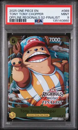2025 ONE PIECE OFFLINE REGIONALS PACK 2025 SEASON 2 #089 TONY TONY CHOPPER PSA 9 - Image 1