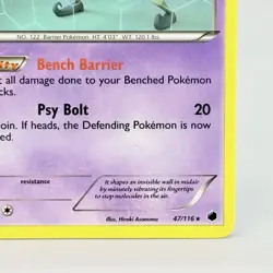 Mr. Mime 47/116 Regular Rare BW Plasma Freeze Pokemon TCG Card MP+ - Image 4