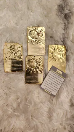 Pokemon 23k Gold-Plated Card Lot of 4 Mewtwo Poliwhirl Togepi 1999 - Image 2