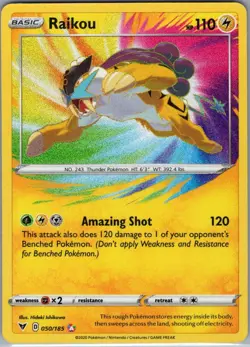 Raikou 050/185 SWSH04: Vivid Voltage - Pokemon Card - NM - Image 1