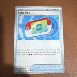 Pokemon Poke Pad 198/217 Regular Trainer Item Pokemon TCG Card Stock - Image 1