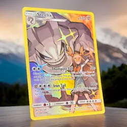 Pokemon Steelix Secret Rare Holo Card 247/236 Sm-Cosmic Eclipse 170 HP - Image 1