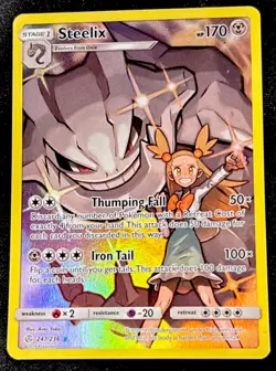 Pokemon Steelix Secret Rare Holo Card 247/236 Sm-Cosmic Eclipse 170 HP - Image 2