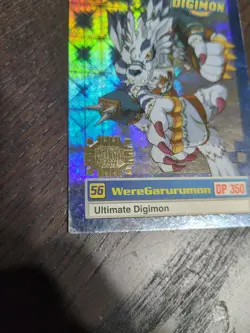 Digimon 1999 trading card #56 prism foil WereGarurumon EXCLUSIVE PREVIEW stamp - Image 3