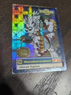 Digimon 1999 trading card #56 prism foil WereGarurumon EXCLUSIVE PREVIEW stamp - Image 4