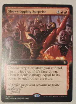 MTG Magic [x1] Showstopping Surprise x1] Borderless Extended Murders Karlov M/NM - Image 1