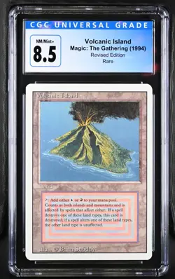 Magic: The Gathering MTG Volcanic Island [Revised Edition] Graded CGC 8.5 NM/Min - Image 1
