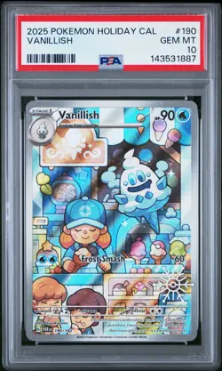 2025 POKEMON HOLIDAY CALENDAR #190 VANILLISH PSA 10 - Image 1