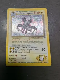Lt. Surge's Magneton - 8/132 - Pokemon Gym Heroes Unlimited Holo Rare Card HP - Image 1