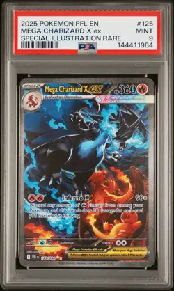 Pokemon TCG Mega Charizard X ex 125/094 Phantasmal Flames Special Rare PSA 9 - Image 1