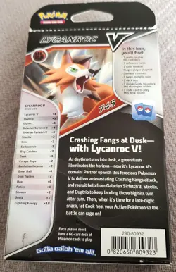 POKEMON CARDS ~ LYCANROC ~ V BATTLE DECK TCG - NEW / SEALED BOX - Image 3